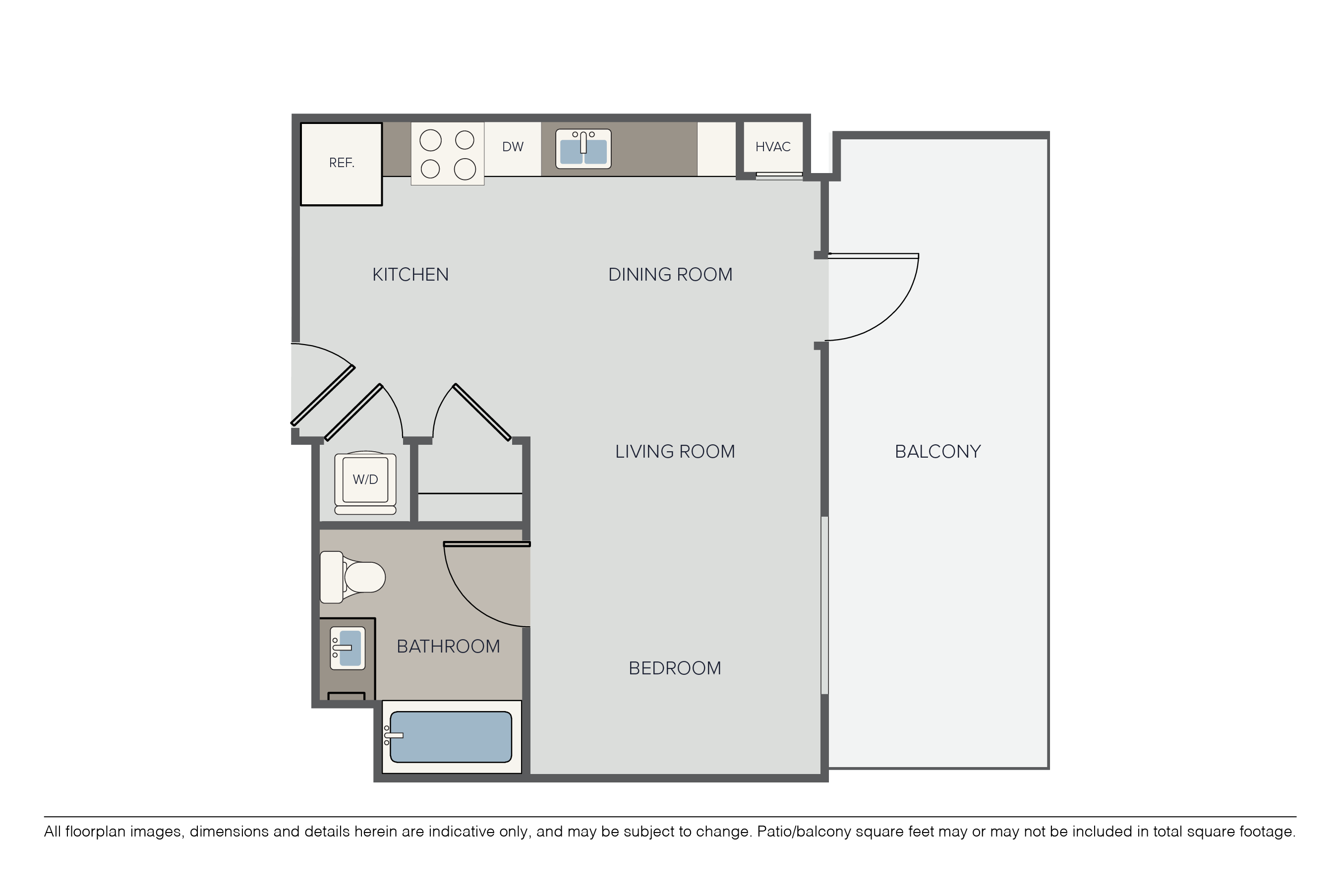 Floor plan for studio, 1 bath, 472 sqft
